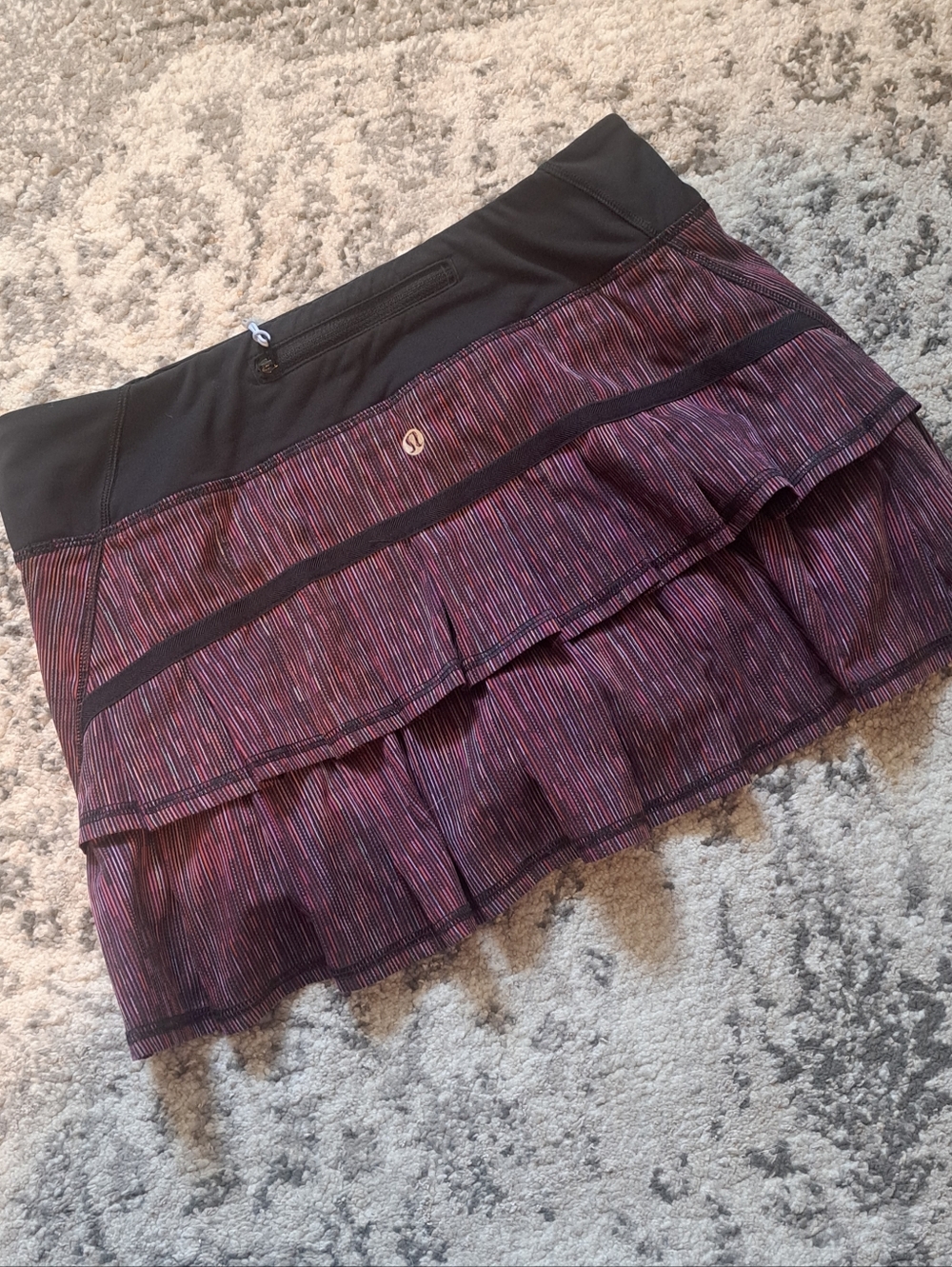 Lemon Women's Purple Tiered Ruffle Tennis Skort
